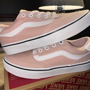 Vans Blush and White Canvas Shoes
